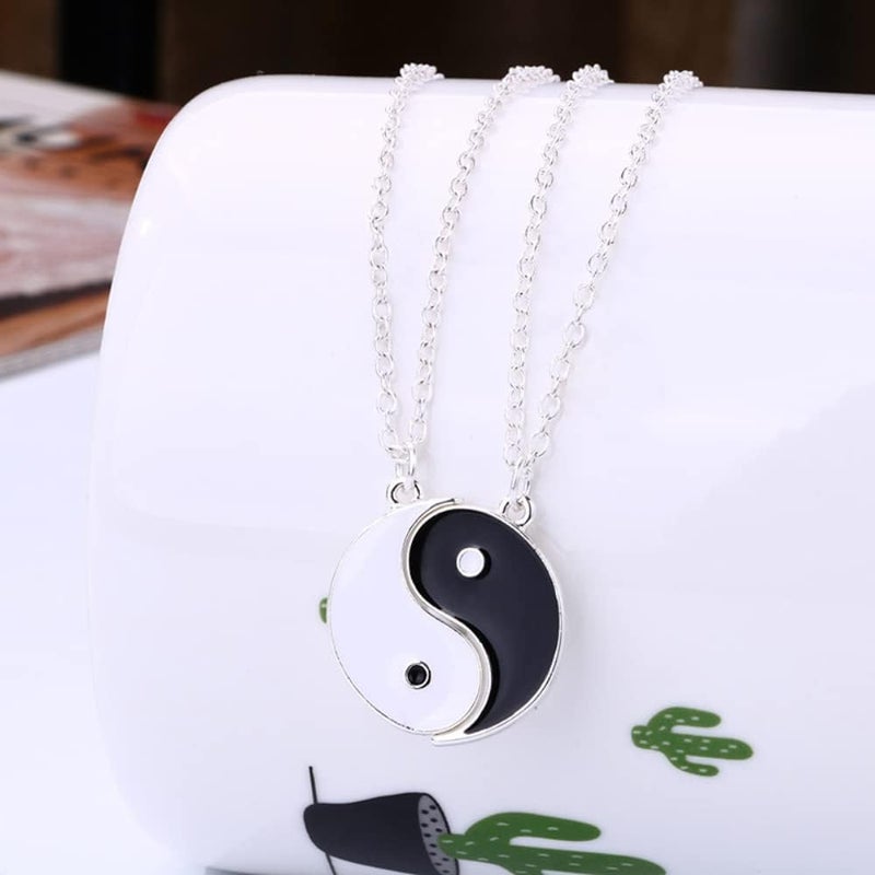 DOYYCA Best Friend Necklace for 2 Girls Magnetic Matching Friendship Necklace Half Heart Pendant BFF Necklaces for Sister - Image 3